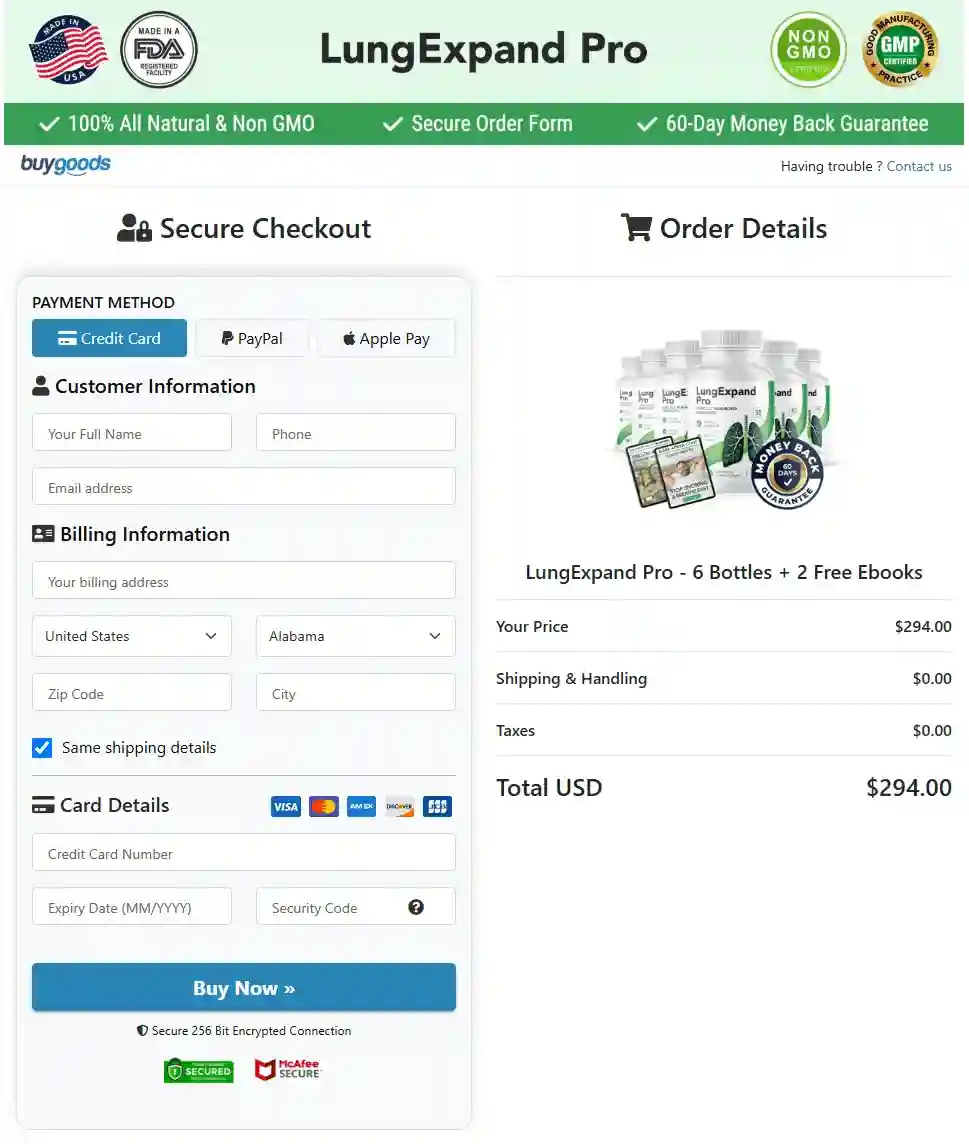 lungexpand pro buy page